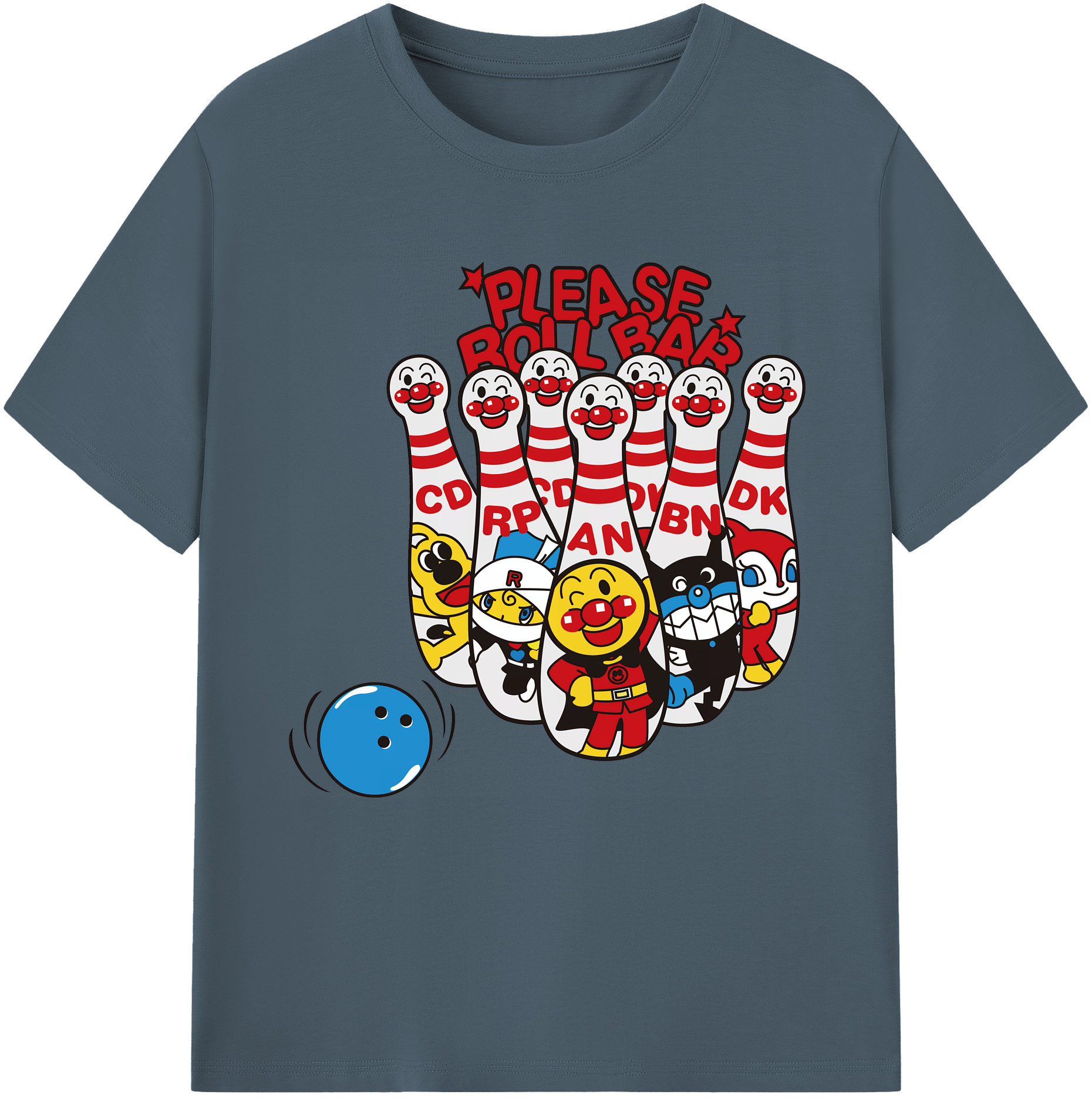 （画像用） アンパンマン Anpanman 綿100％半袖Tシャツ（フロントプリント）